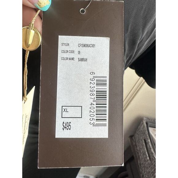 NWT PORTS 1961 Black Split Sleeve Silk Lined Ruched Waist Dress Sz XL $495 - Picture 14 of 15